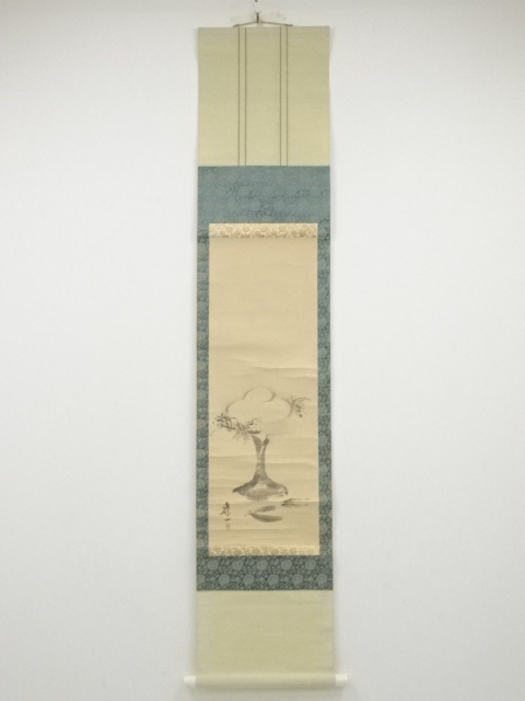 幕末～明治頃　作家物　鏡餅図　肉筆紙本掛軸